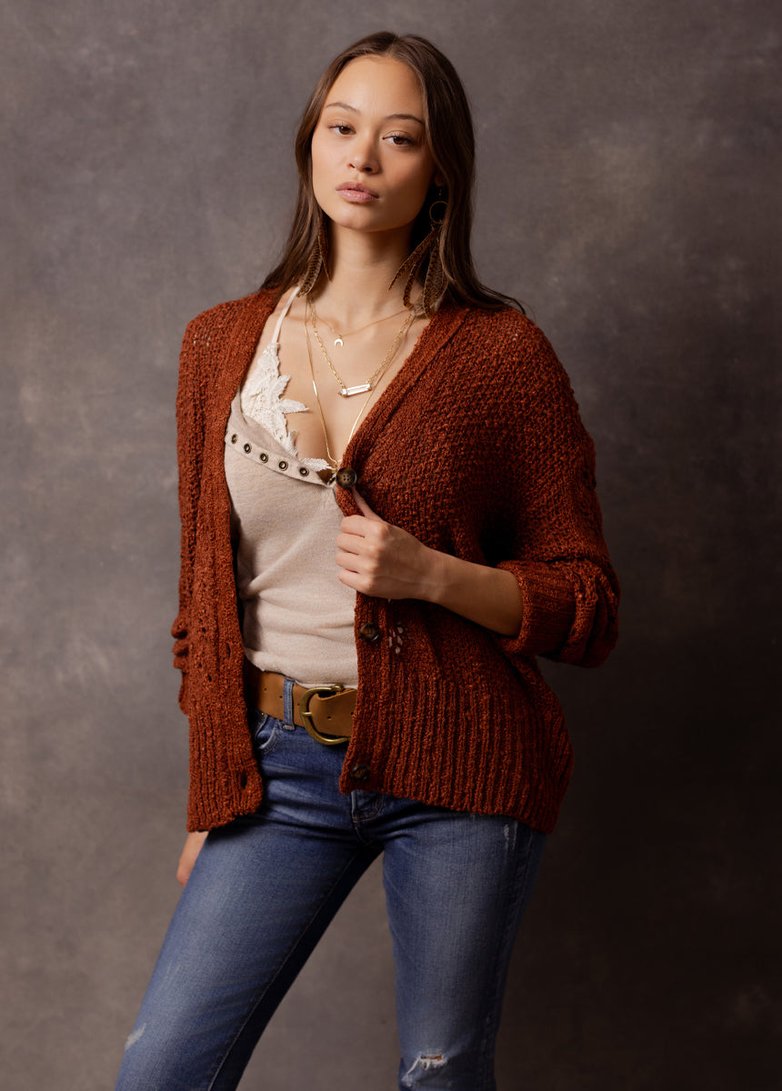 Prudence Sweater in Rust