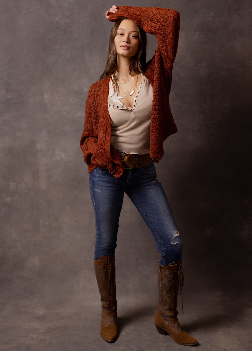 Prudence Sweater in Rust