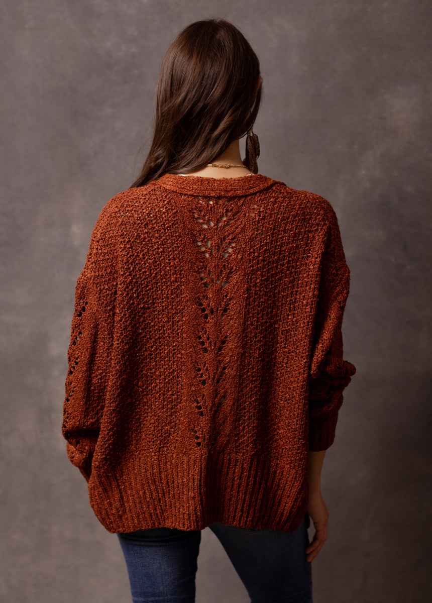 Prudence Sweater in Rust