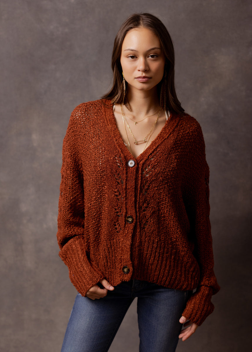 Prudence Sweater in Rust