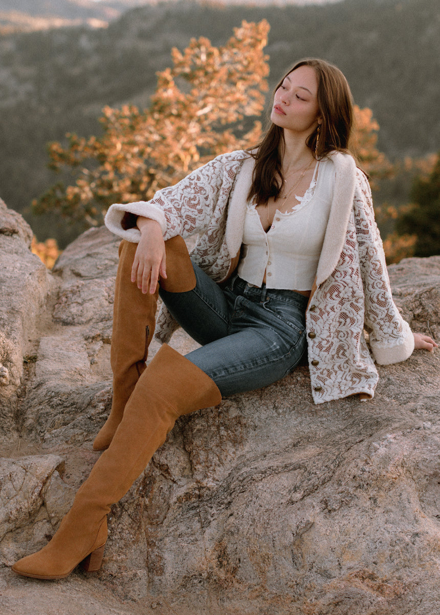 Nyra Slouch Boot in Warm Camel