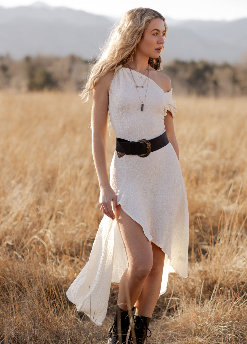 Roxanya Dress in Cream