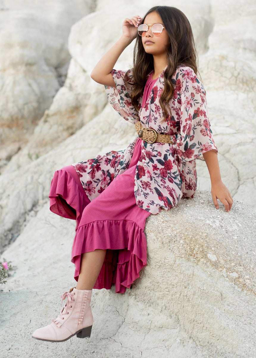 Avalon Duster in Fall Floral, Youth Small Avalon Duster in Fall Floral, Youth Small