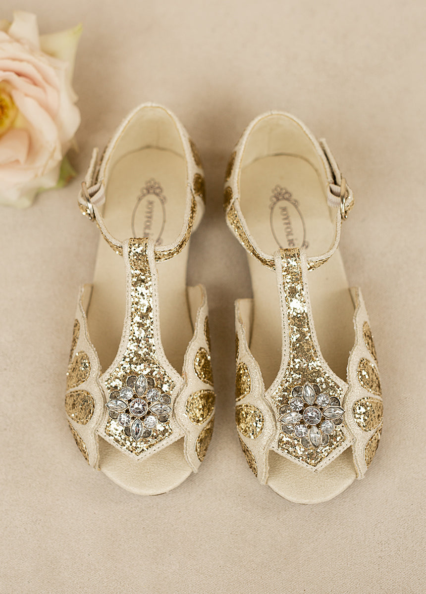 rose gold shoes for flower girl
