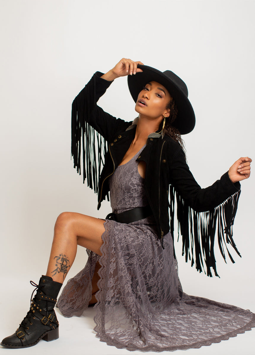 Camila Dress in Slate Blue