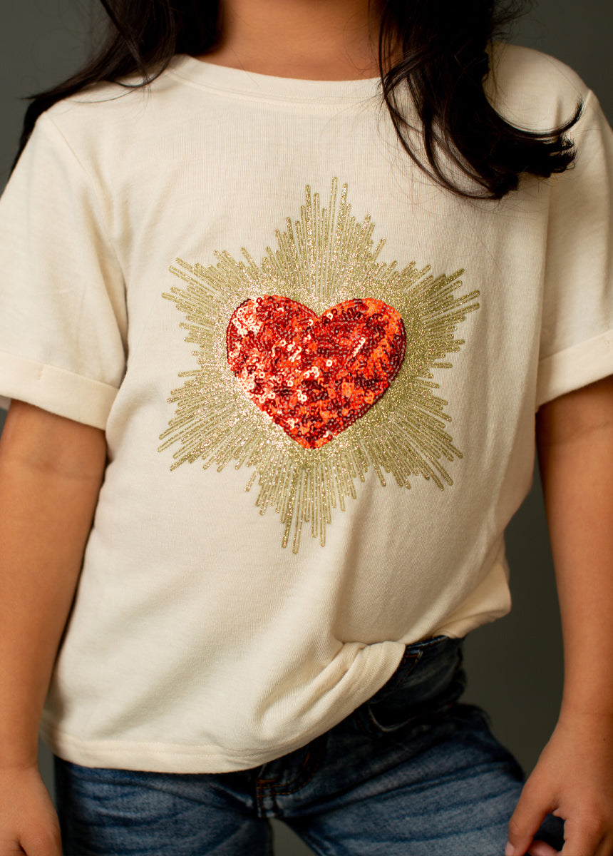 Sacred Heart Tee in Gardenia