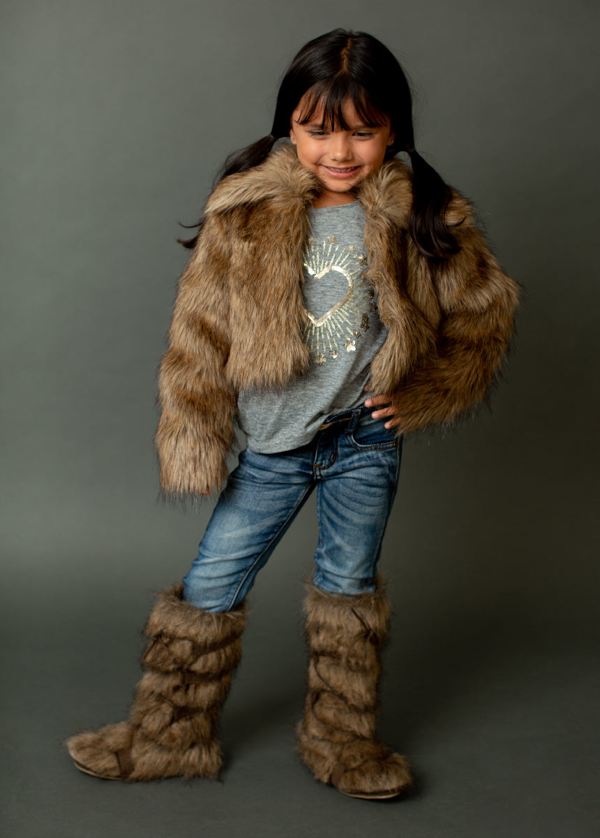 Sacred Heart Tee in Heather Gray