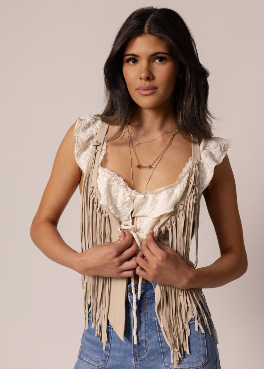 Salomi Vest in Stone