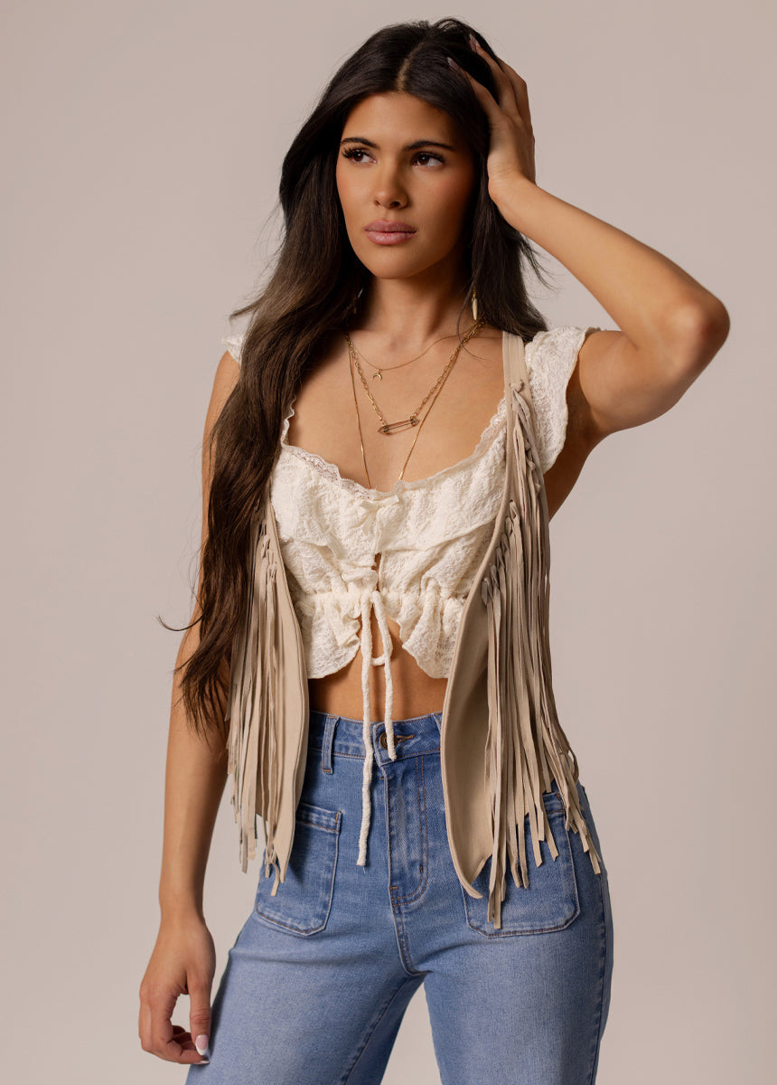 Salomi Vest in Stone