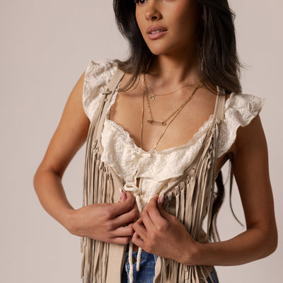 Salomi Vest in Stone