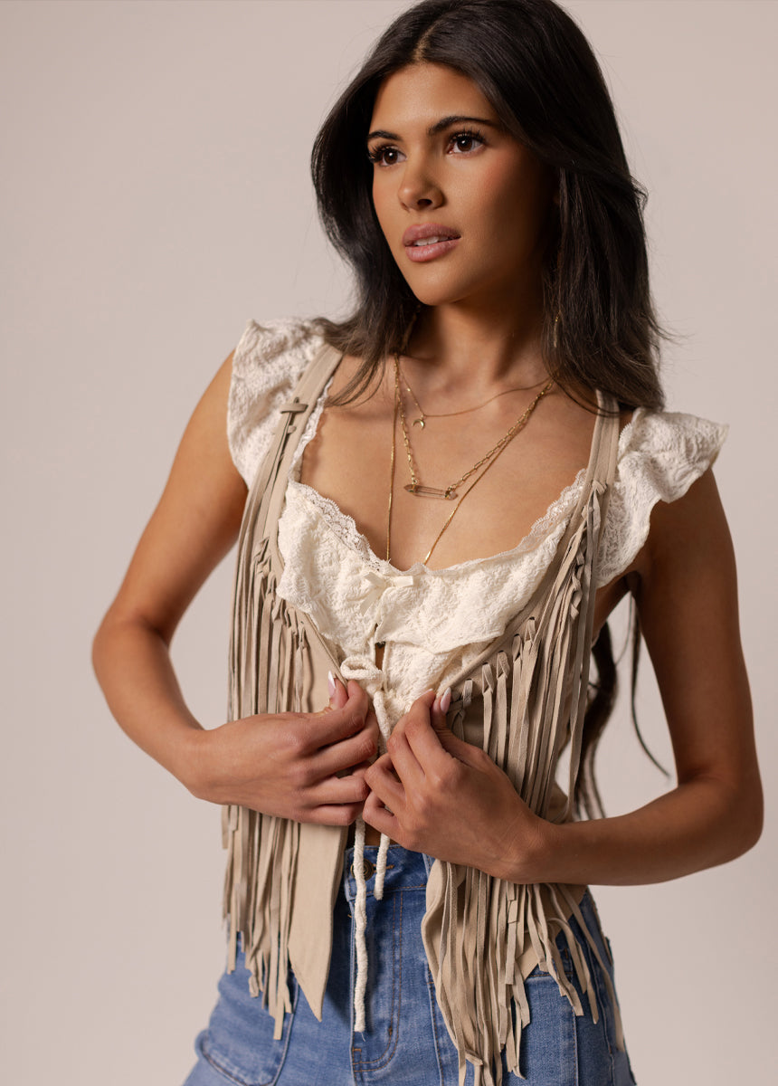 Salomi Vest in Stone