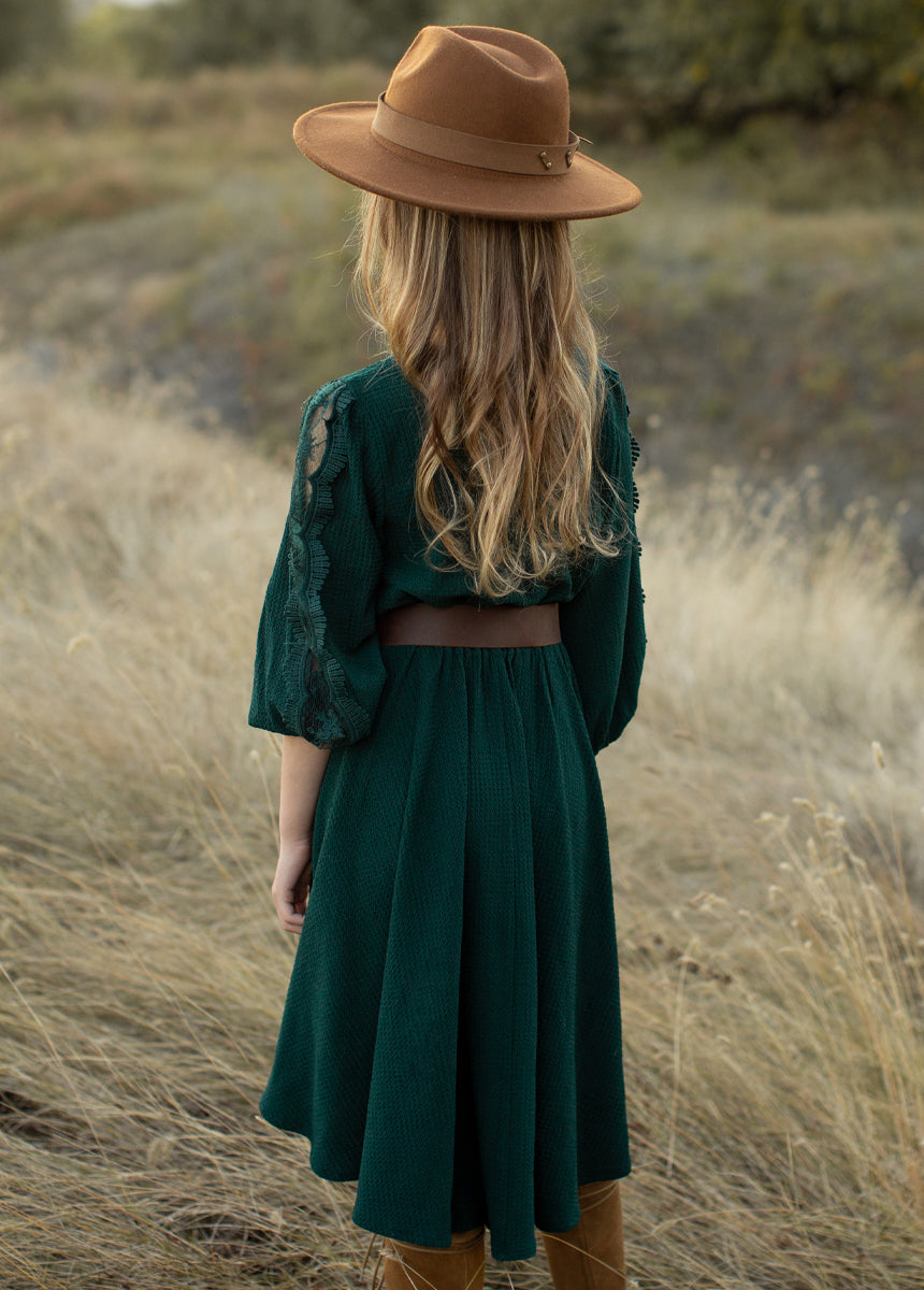 Sariyah Dress in Deep Green
