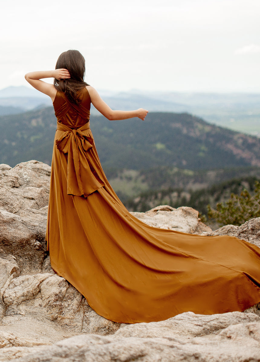 Joyfolie Girls Junie Impact Maxi Boho Dress in Dark Honey, Size 8 Joyfolie Girls Junie Impact Maxi Boho Dress in Dark Honey, Size 8