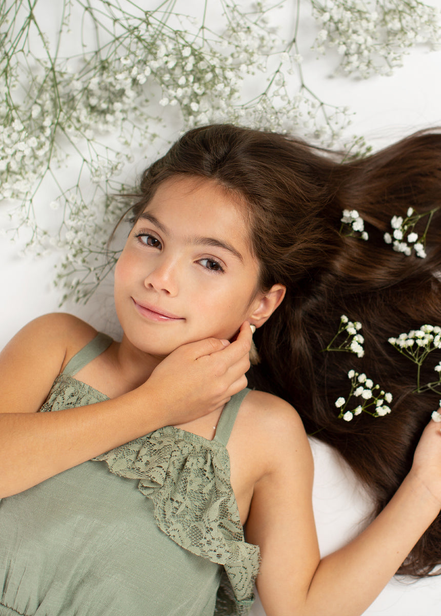 Siti Dress in Neutral Green