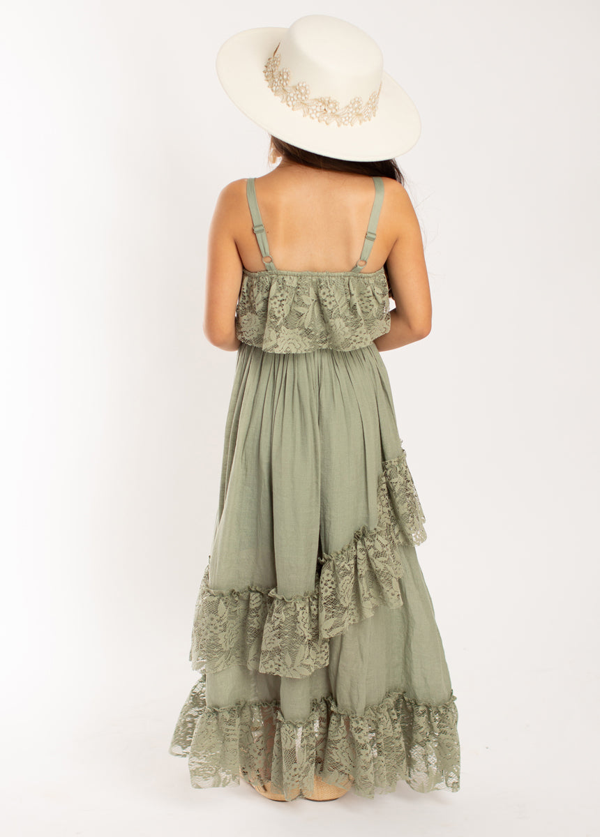 Siti Dress in Neutral Green