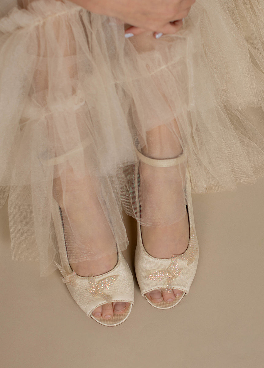 Joyfolie GirlsValeria Heels in Cream, Size 12T