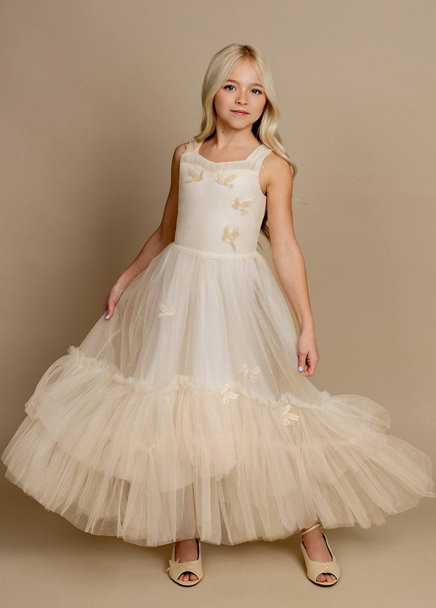 Joyfolie GirlsValeria Heels in Cream, Size 12T