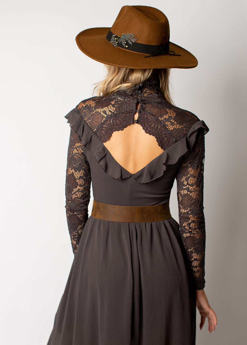 Sveta Maxi Dress in Off-Black