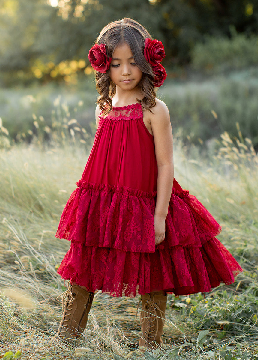 joyfolie red dress brick red dress Joyfolie GirlsCatrin Dress in Brick, Size 3-parroquiadesanalbertomagno.com