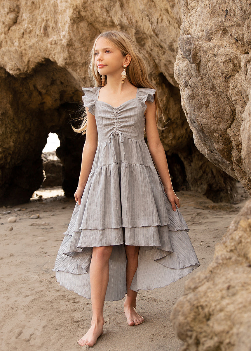 Tara Dress in Blue Dust