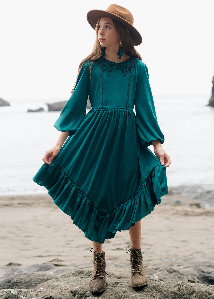 Tatum Dress in Teal - Joyfolie Tatum Dress in Teal - Joyfolie