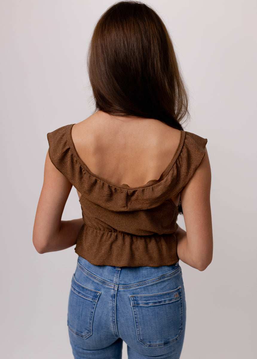 Teeny Top in Sepia Metallic