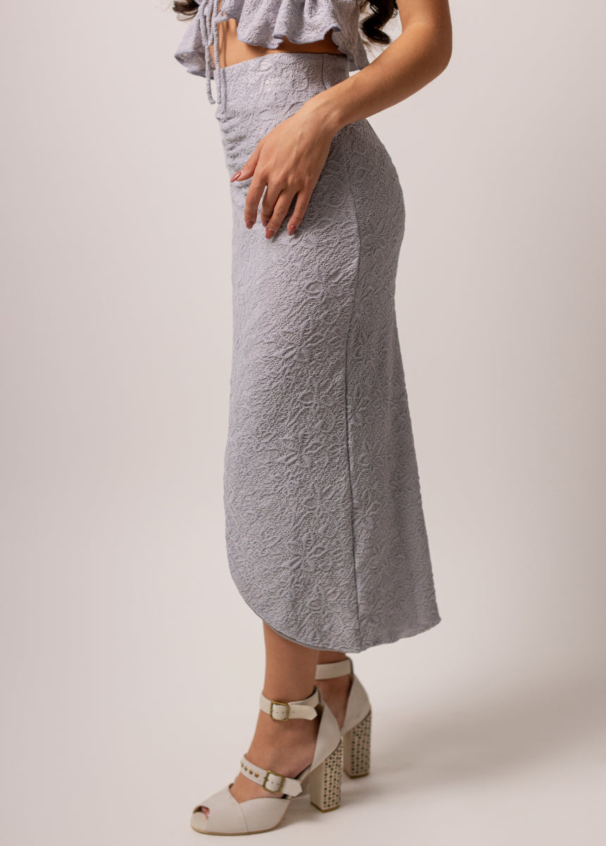 Dallas Skirt in Blue Fog