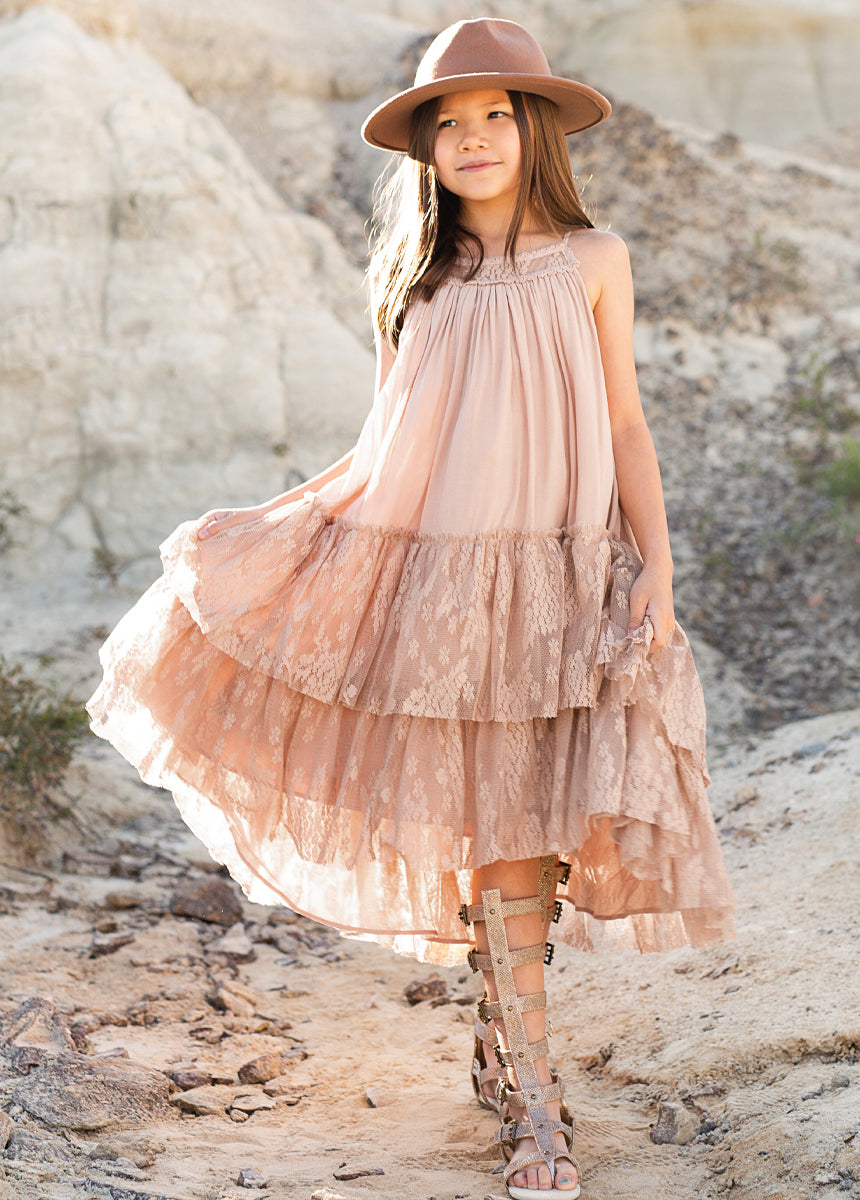 Catrina Dress in Desert Shell