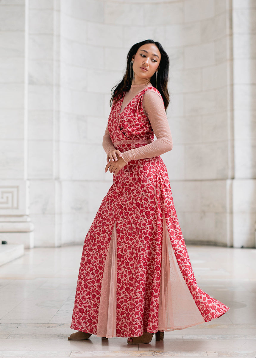 joyfolie red dress Christelle Dress in Crimson - $96.00