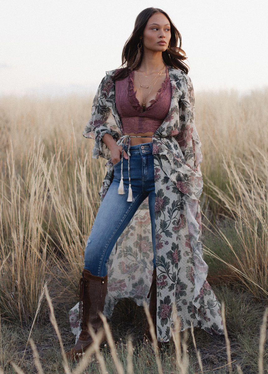 Bralette With Denim Jacket Danielle Bralette In Mahogany Joyfolie