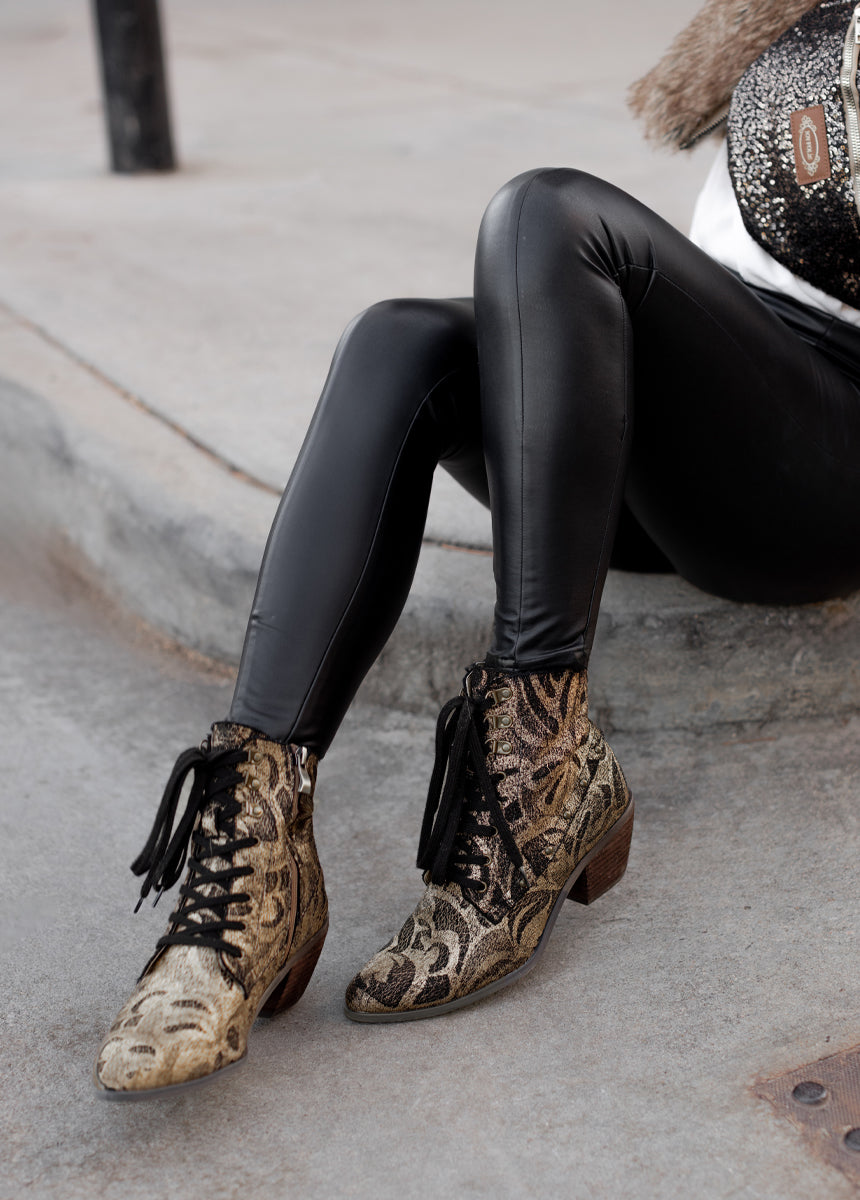 Virginia Boot in Gold Lace