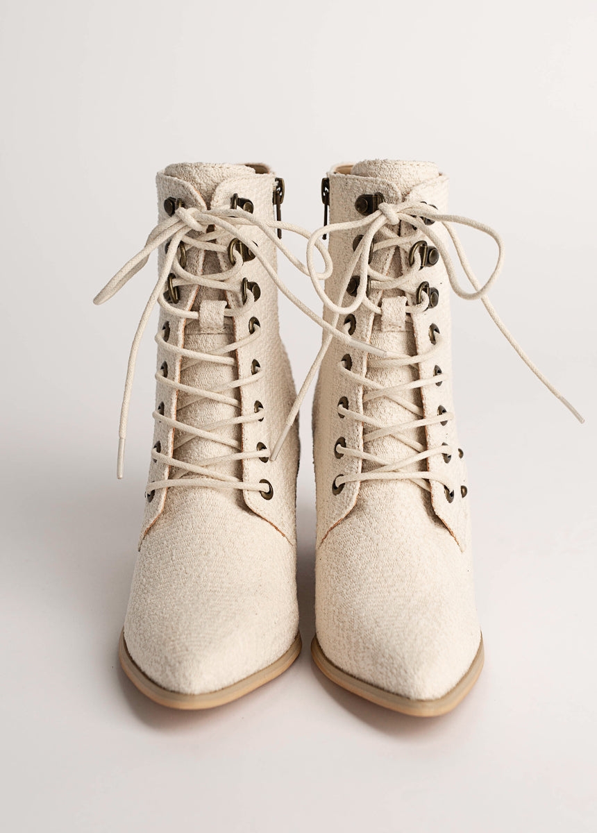 Virginia Boot in Ivory Lace Joyfolie - Main Image