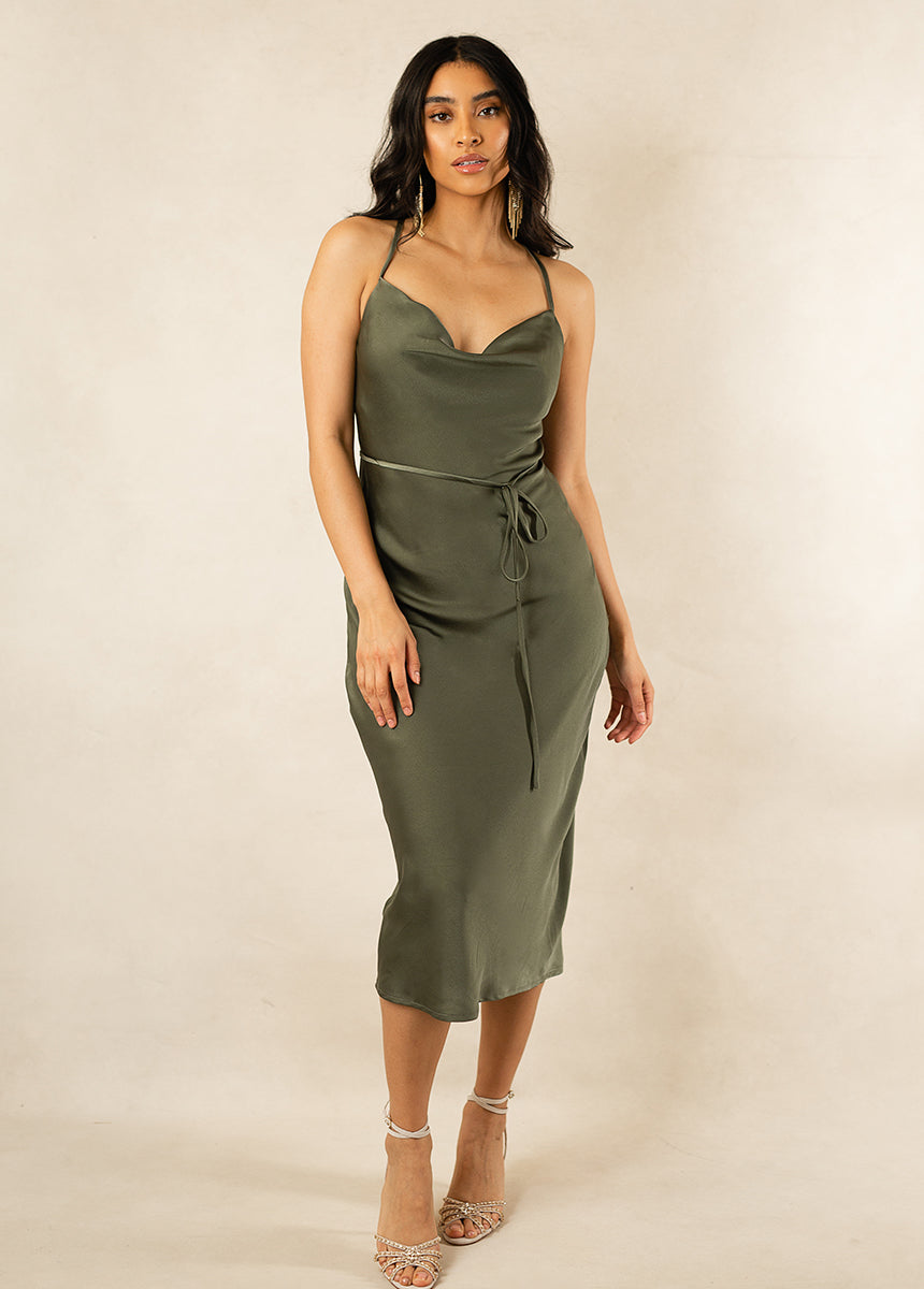 Joyfolie Women's Amanda Maxi Boho Dress in Green | Bridesmaid | Luxe Midi | Joyfolie Bridal, Large Joyfolie Women's Amanda Maxi Boho Dress in Green | Bridesmaid | Luxe Midi | Joyfolie Bridal, Large