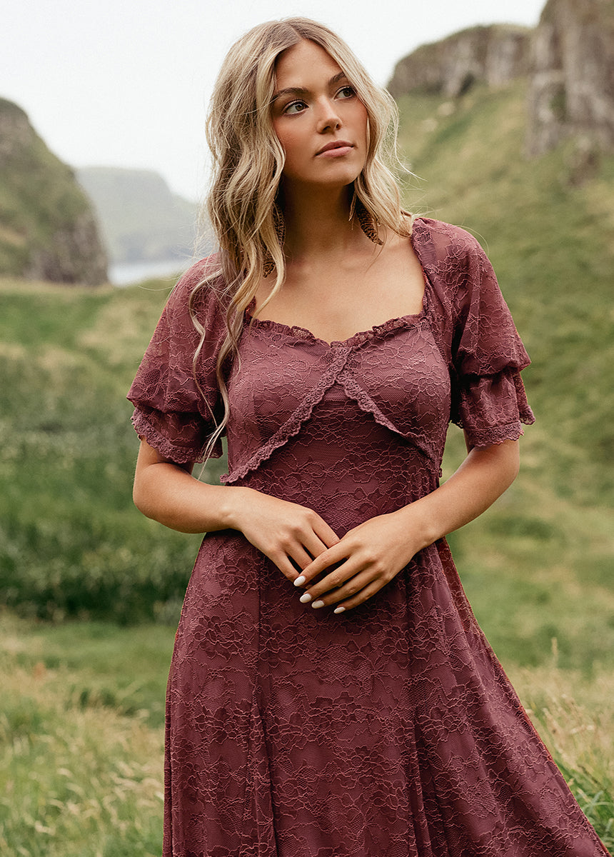 Julietta Dress in Mahogany