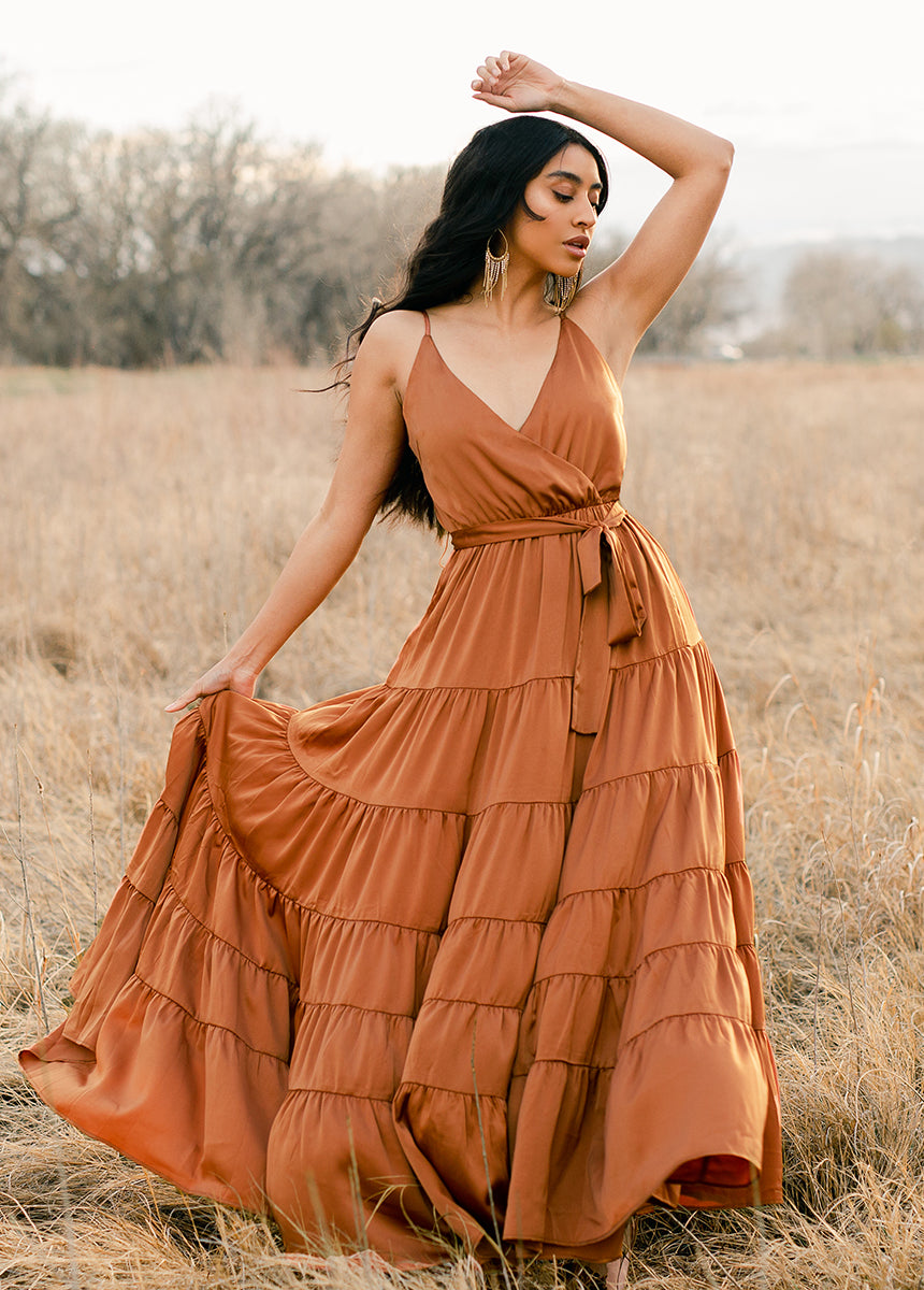 Joyfolie Women's Zayla Boho Dress in Sienna | Bridesmaid | Boho Maxi | Joyfolie Bridal, Extra Small Joyfolie Women's Zayla Boho Dress in Sienna | Bridesmaid | Boho Maxi | Joyfolie Bridal, Extra Small