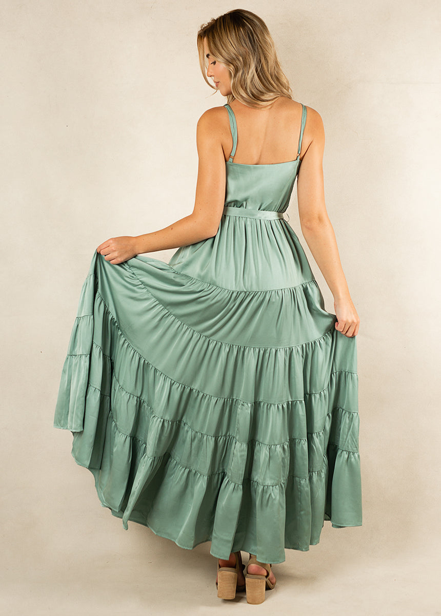Zayla Bridesmaid Dress in Seaglass