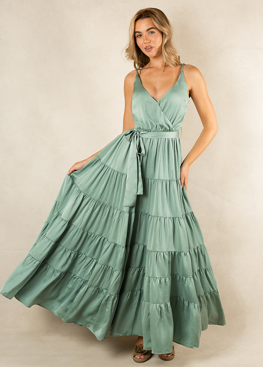 Zayla Bridesmaid Dress in Seaglass