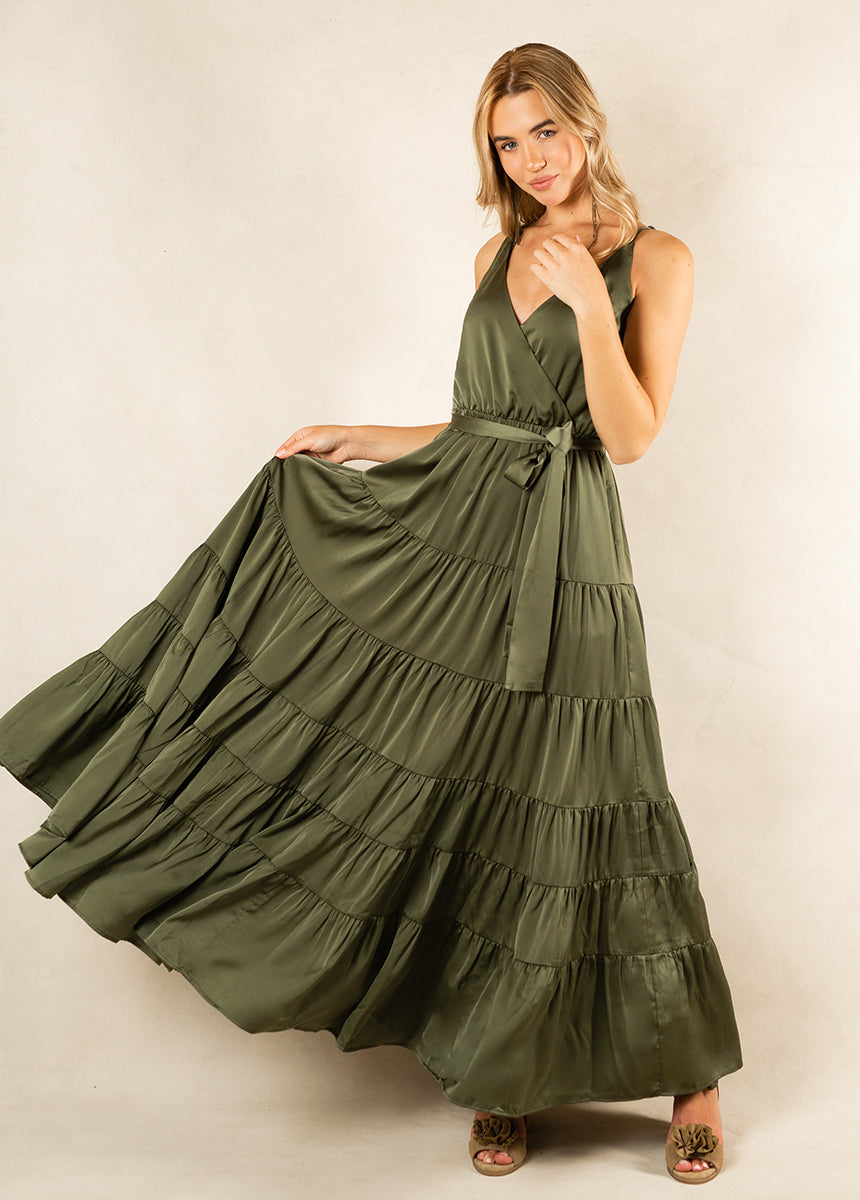 Joyfolie Women's Zayla Boho Dress in Green | Boho Maxi | Joyfolie, Extra Small Joyfolie Women's Zayla Boho Dress in Green | Boho Maxi | Joyfolie, Extra Small