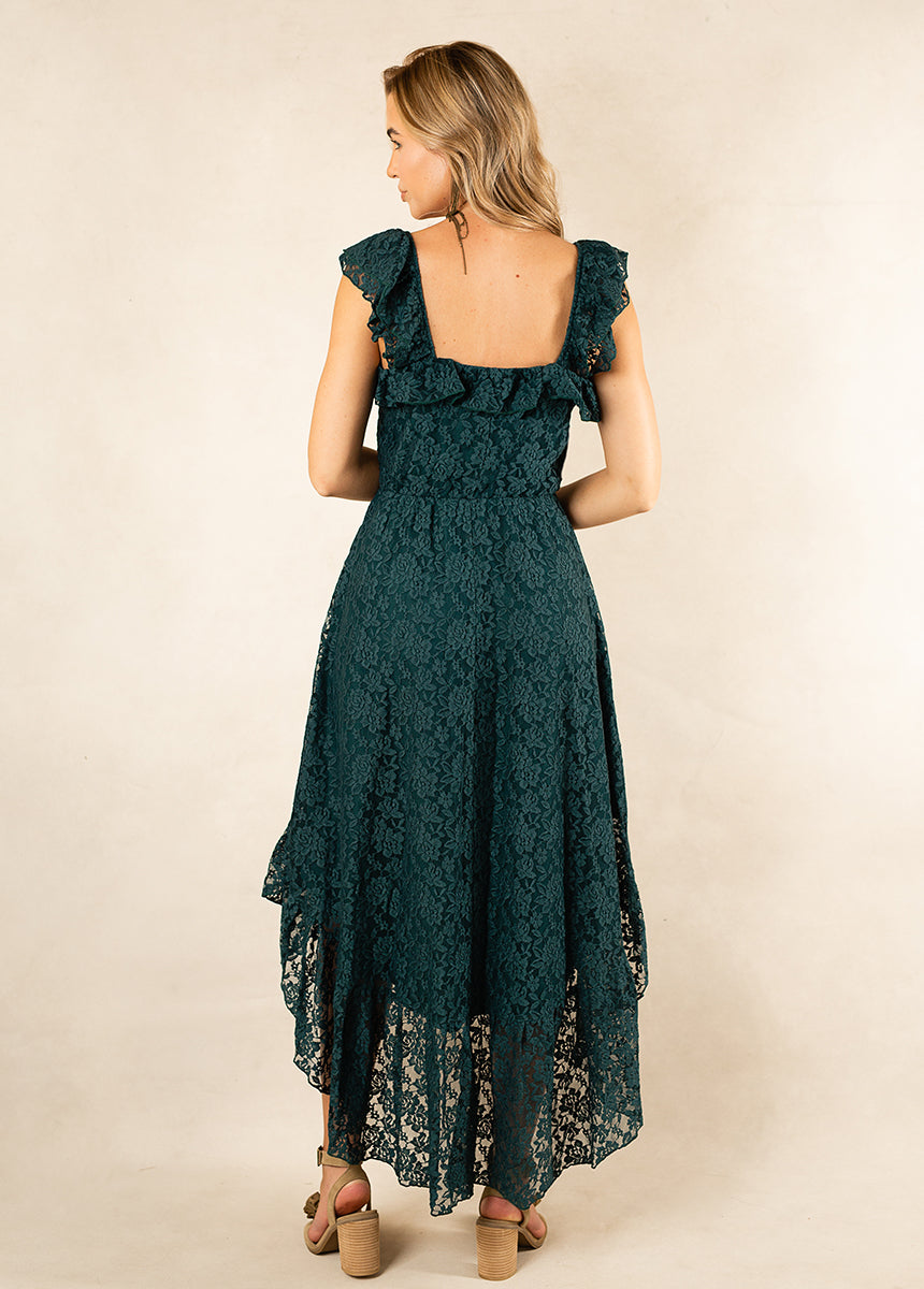 Joyfolie Women's Bette Maxi Boho Dress in Deep Teal | High-Low | Joyfolie, Large Joyfolie Women's Bette Maxi Boho Dress in Deep Teal | High-Low | Joyfolie, Large