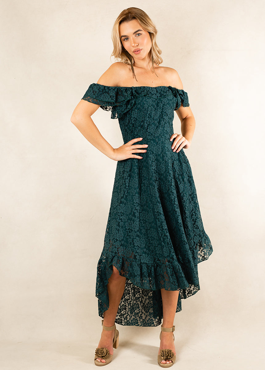 Joyfolie Women's Bette Maxi Boho Dress in Deep Teal | Bridesmaid | High-Low | Joyfolie Bridal, Small Joyfolie Women's Bette Maxi Boho Dress in Deep Teal | Bridesmaid | High-Low | Joyfolie Bridal, Small