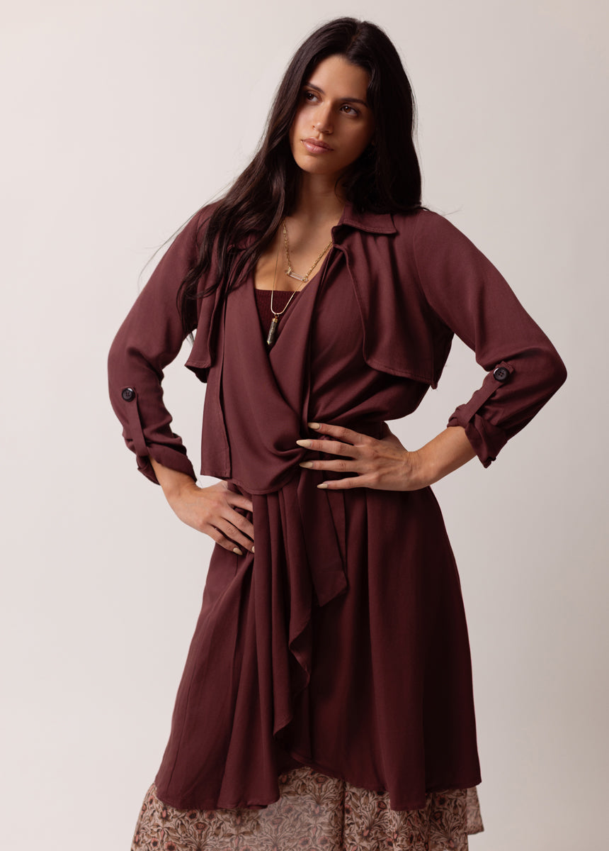 Winslet Duster in Mahogany