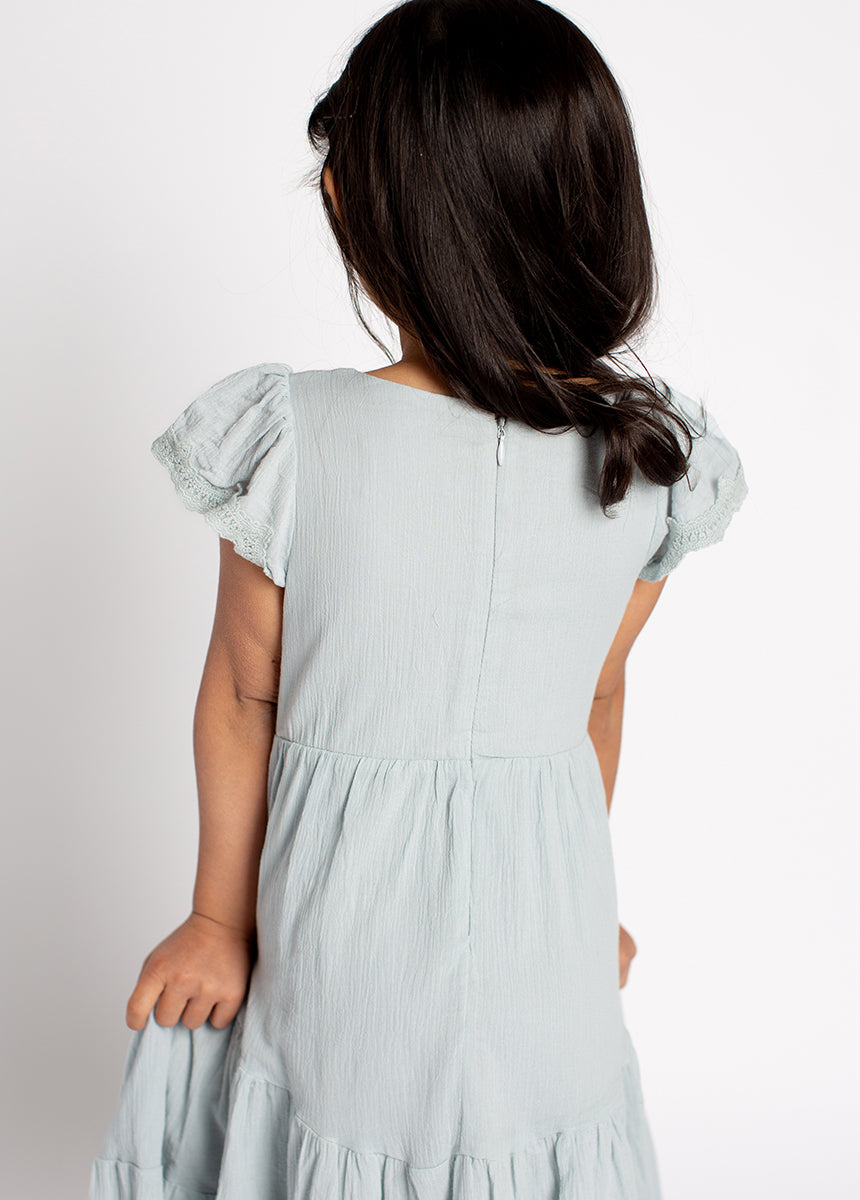 Yanet Dress in Barely Blue