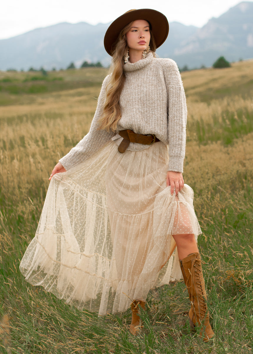 Briella Dress in Ecru