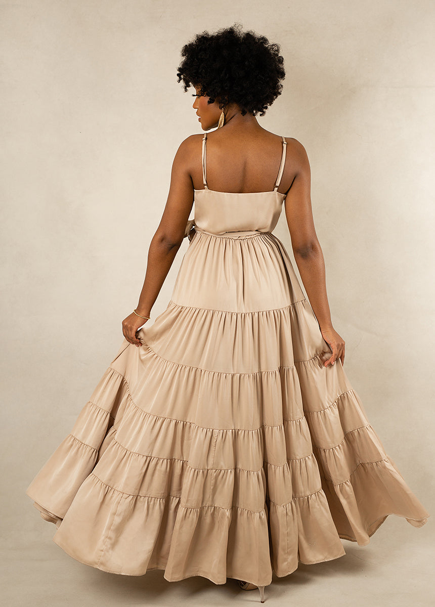 Zayla Dress in Champagne | Bridesmaid | Boho Maxi | Joyfolie Bridal Zayla Dress in Champagne | Bridesmaid | Boho Maxi | Joyfolie Bridal