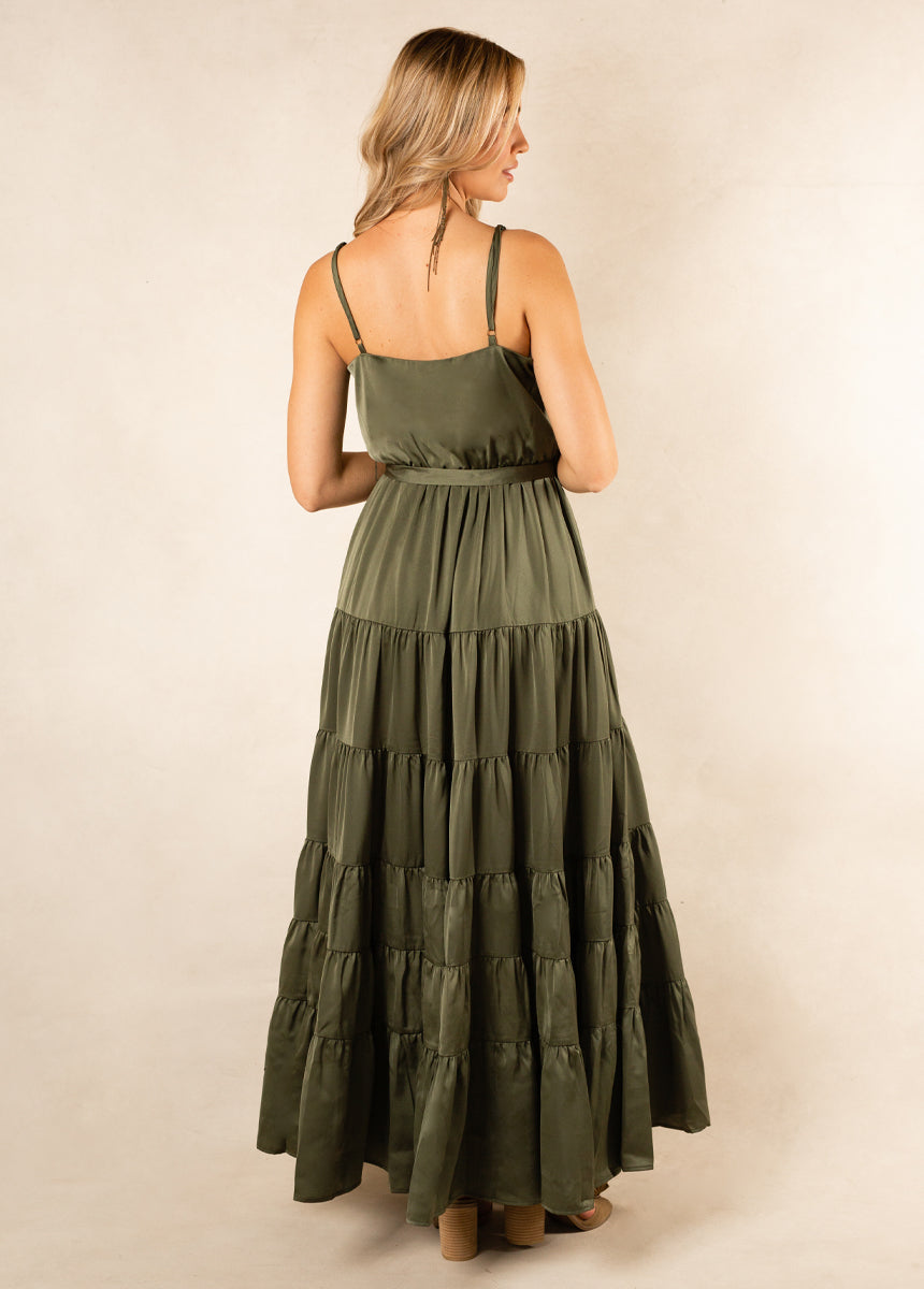 joyfolie maxi dress Joyfolie Women's Zayla Maxi Dress in Champagne | Boho Maxi
