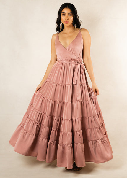 Zayla Dress in Mauve | Boho Maxi | Joyfolie