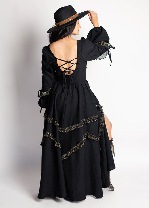 Zaynab Dress in Black - Joyfolie