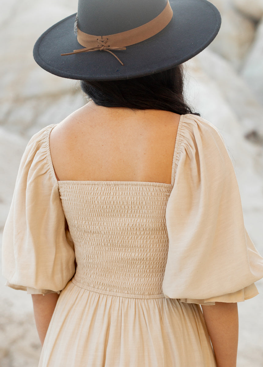 Quella Dress in Light Taupe