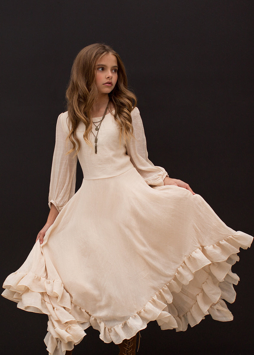 Raelynne Dress in Ecru