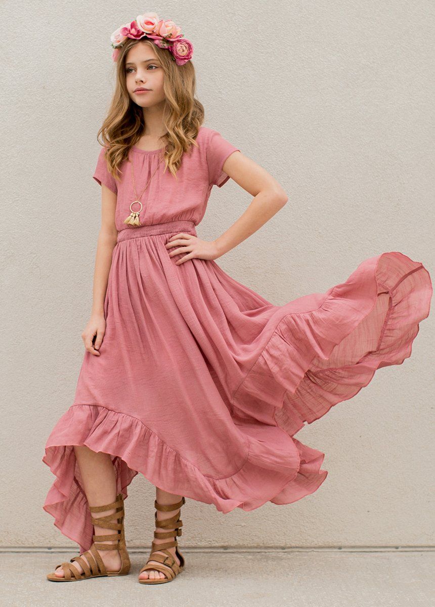 Briley Dress in Dusty Rose